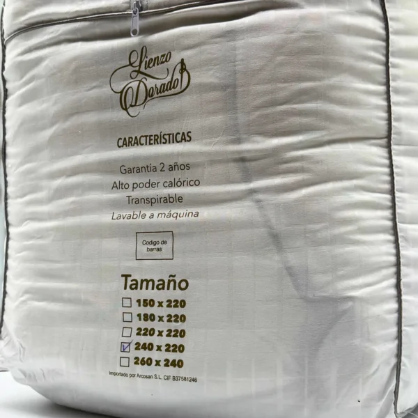 Edredón nórdico efecto plumón 550g - Imagen 3