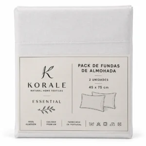 Fundas de Almohada KORALE Blanco 100% Algodón – Varias Medidas