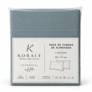 Fundas de Almohada KORALE Verde 100% Algodón – Varias Medidas